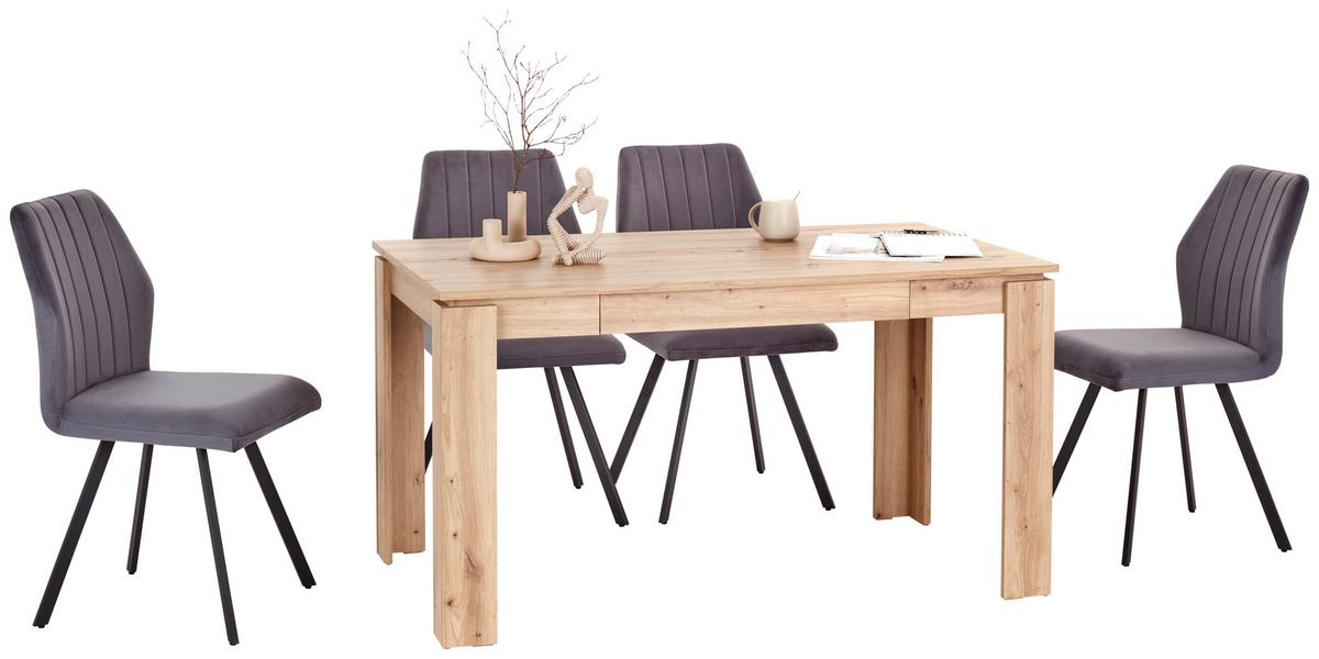 Stol Za Blagovaonicu Nadja - hrast Artisan, Moderno, drvni materijal (140/76/80cm) - Mömax