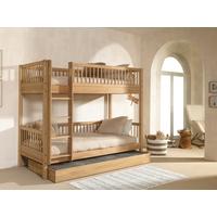 Etagenbett FORREST ca.90x200cm Echtholz mit Stauraum - Naturfarben, MODERN, Holz (90/200cm) - Vipack