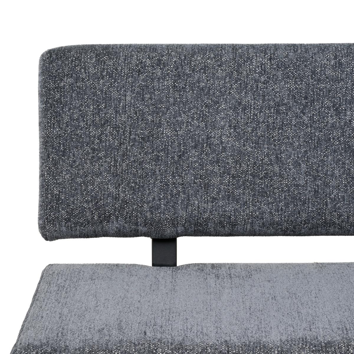 ŁAWKA NAROŻNA CHIOS - ciemnoszary/czarny, Konventionell, metal/tkanina (150/190cm) - MID.YOU