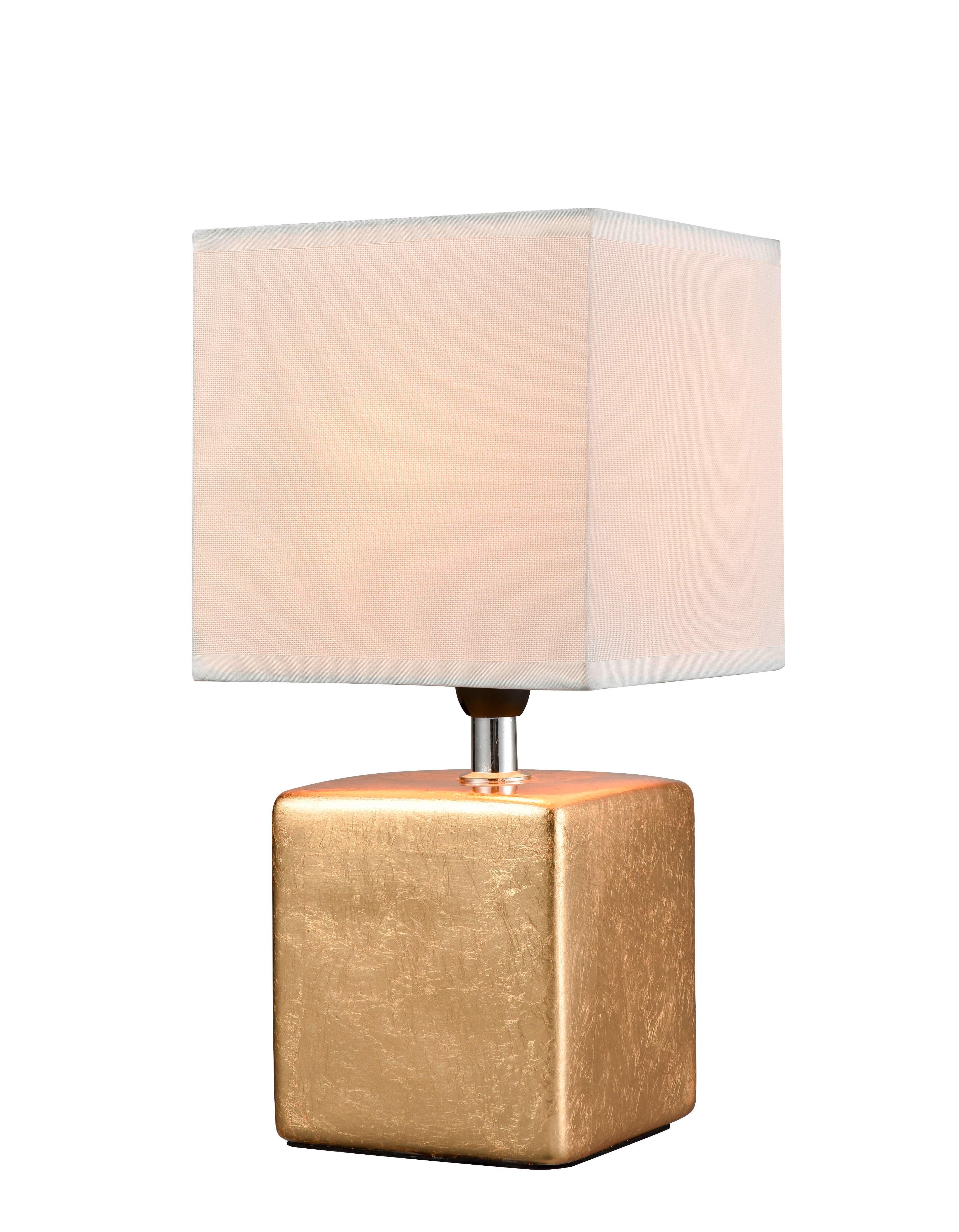 Tischleuchte Wanda aus Keramik max. 25 Watt - Silberfarben/Goldfarben, Modern, Keramik/Metall (14,5/28cm) - Mömax