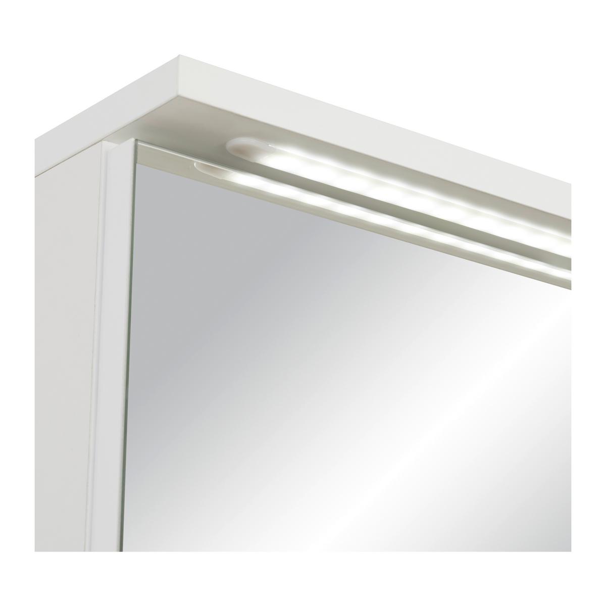 Spiegelschrank Best 80 in Weiß - MODERN, Glas/Holzwerkstoff (80/70/23cm) - Mömax