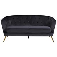 Trosed Lita, Črna - zlate barve/črna, Moderno, kovina/tekstil (183/78/83cm) - Ti'me