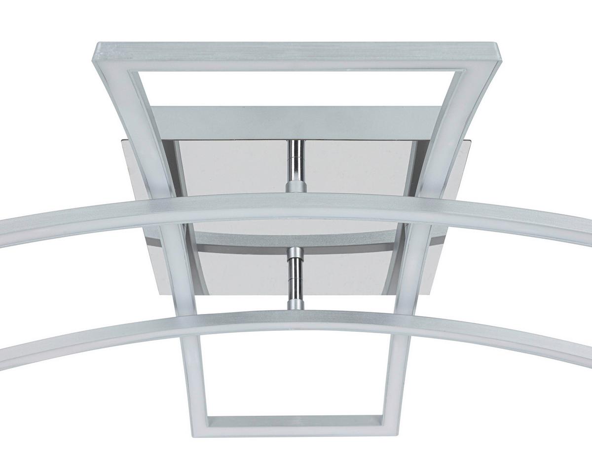 LAMPA SUFITOWA EVI - kolor srebrny/kolor aluminiowy, Trend, tworzywo sztuczne/metal (59/59/13cm) - Novel