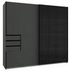 Schwebetürenschrank Saigon in Graphitfarben/Schwarz - Graphitfarben/Schwarz, KONVENTIONELL, Glas/Holzwerkstoff (225/208/64cm) - Premium Living