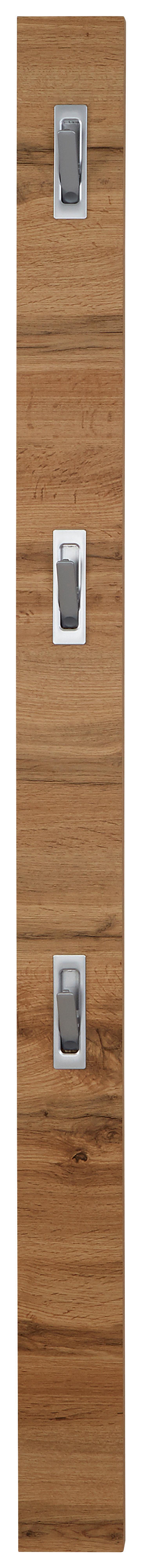 Cuier perete Enzo - culoare lemn stejar, Modern, material pe bază de lemn (12/175/2,8cm) - Modern Living