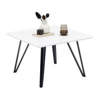 Couchtisch Napoli Weiß - Schwarz/Weiß, MODERN, Holzwerkstoff/Metall (70/45/70cm) - Based