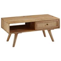 Klubska Miza Wl6.160 - zlate barve/naravne barve, Konvencionalno, kovina/les (90/45/40cm) - MID.YOU