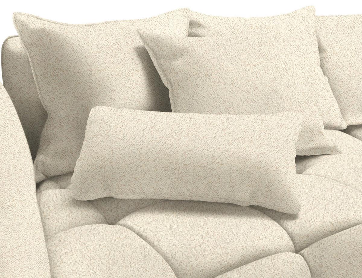 Boxspringsofa Sofi Creme - Creme/Schwarz, MODERN, Textil (294/93/152cm) - Premium Living