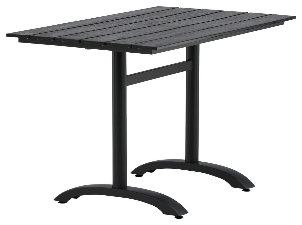 Gartentisch Denver ca. 120x70x74 cm Schwarz - Schwarz, KONVENTIONELL, Metall (120/70/74cm) - Gardenson