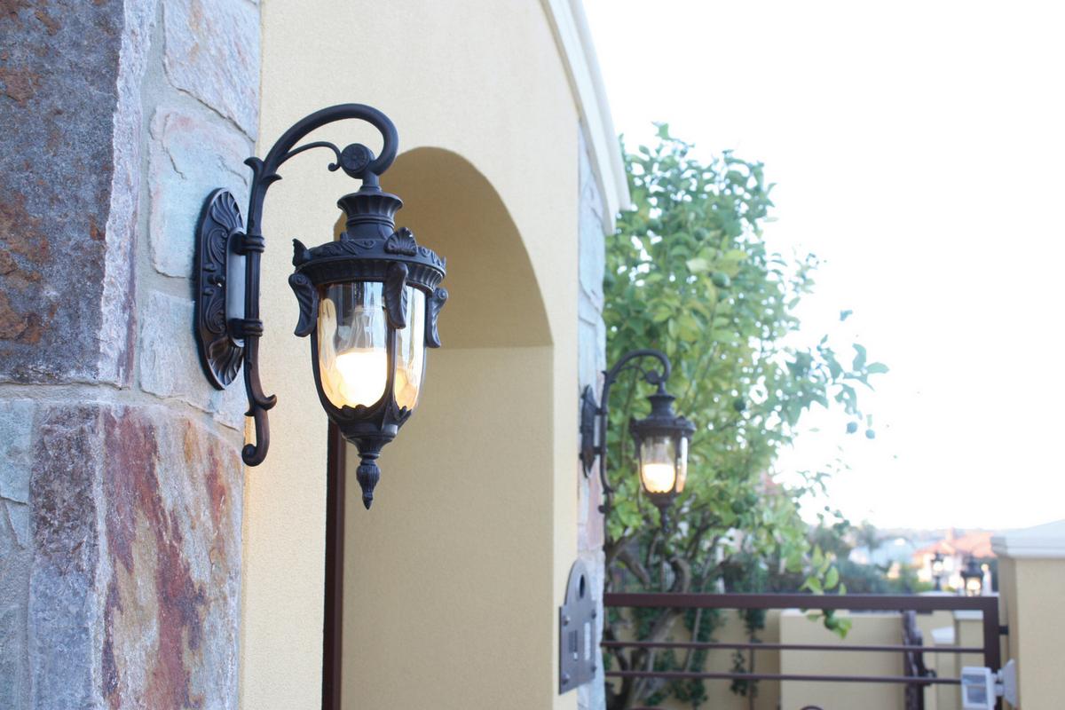 Außenwandleuchte Bronzefarben max. 100 Watt - Bronzefarben, KONVENTIONELL, Glas (17/24/43cm) - Elstead Lighting