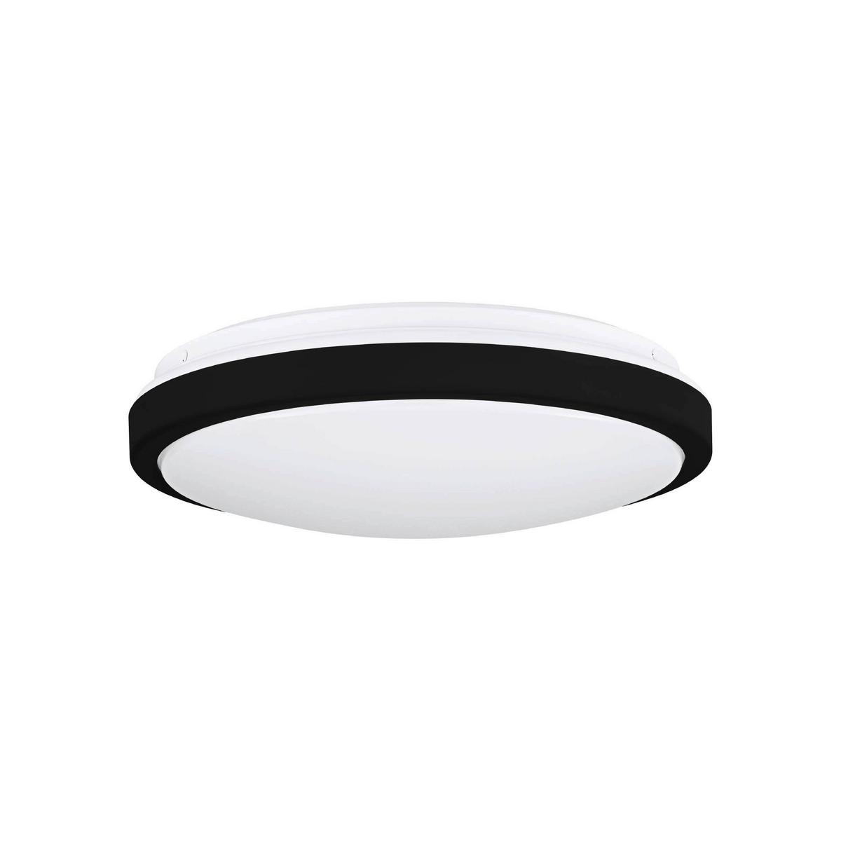 Deckenleuchte 31217 Lezuza Schwarz/weiss - Weiss/Schwarz, Basics, Kunststoff/Metall (32,5/9cm) - Eglo