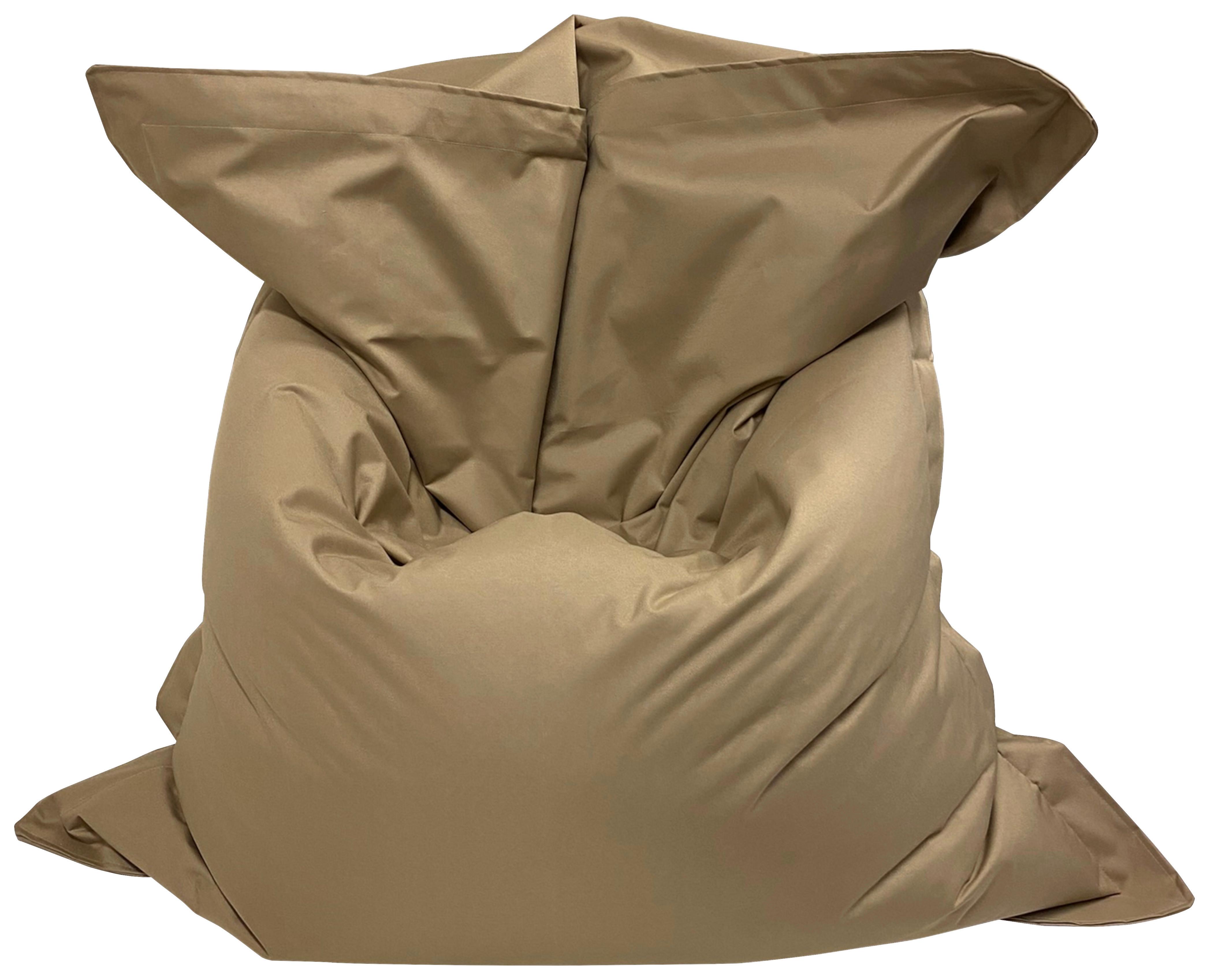 Fotoliu puf BARI - bej, Basics, textil (180/14/140cm)