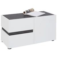 SIEDZISKO DO PRZEDPOKOJU YES - antracytowy/biały, Design, materiał drewnopochodny/tworzywo sztuczne (80/42/38cm) - Voleo
