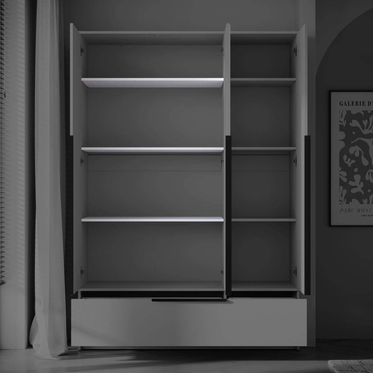 Set Polic Spirit, Bela, 3-Delni - bela, Konvencionalno, leseni material (87/1,5/46cm) - P & B