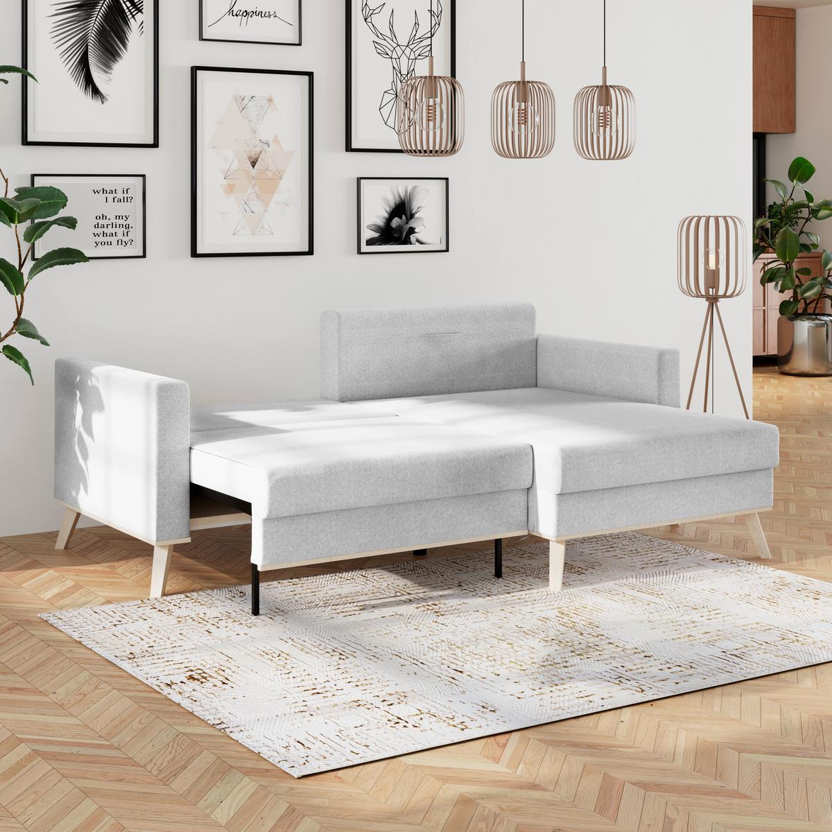 Coltar CARINI - gri deschis, Basics, textil (222/152cm) - Modern Living