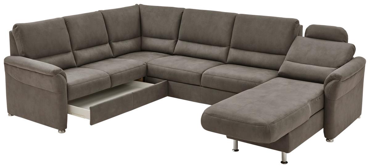 Wohnlandschaft Multi-U in Anthrazit - Chromfarben/Anthrazit, Modern, Holz/Holzwerkstoff (318/94/228cm) - Mömax