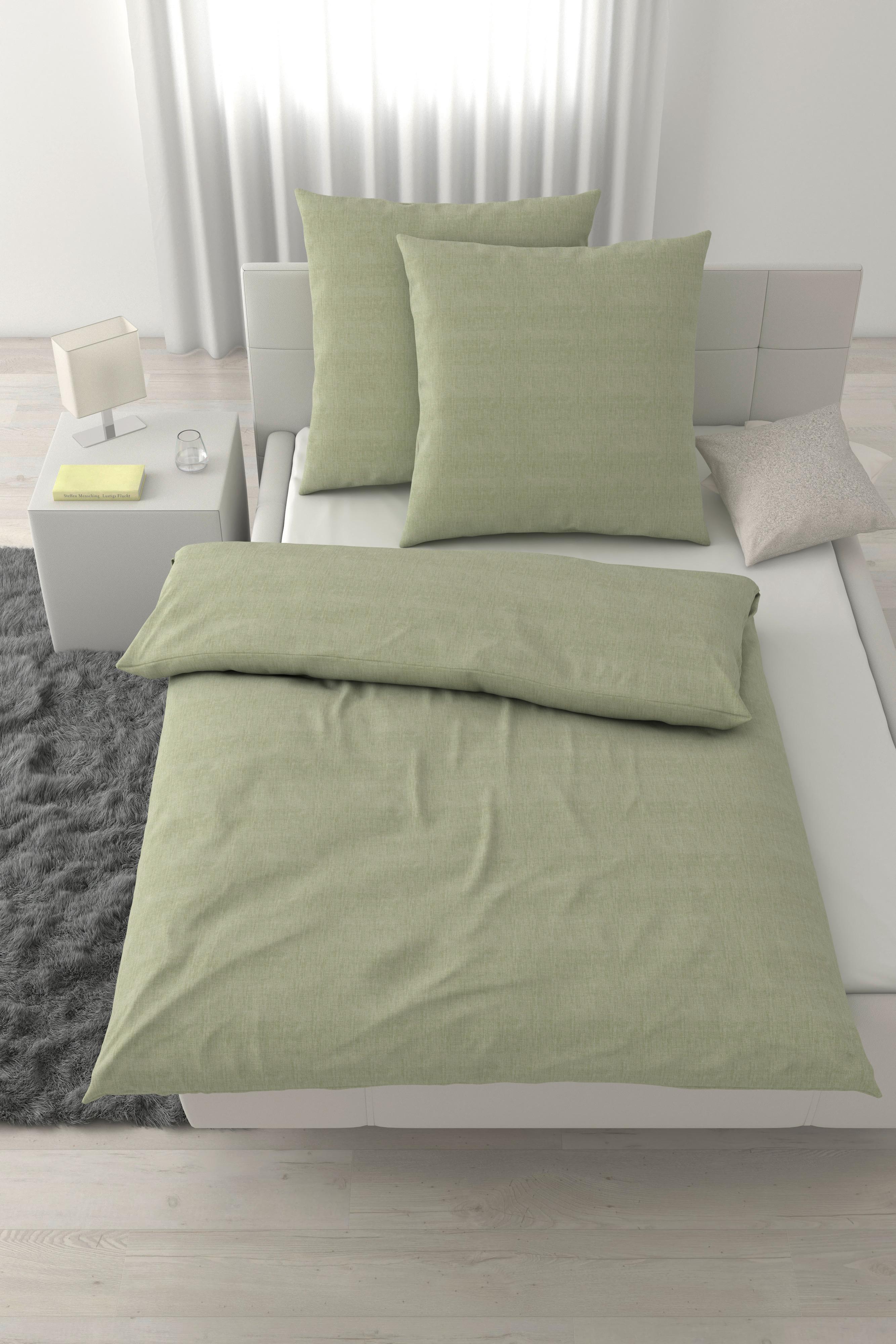 Bettwäsche Ty XXL Salbeigrün ca. 200x200cm - Salbeigrün, Textil (200/200cm) - Mömax