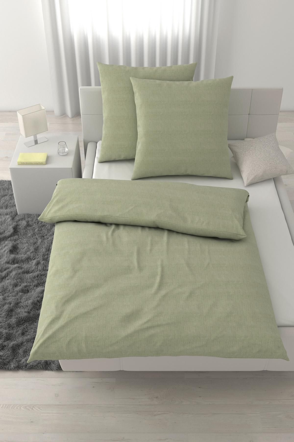 Bettwäsche Ty XXL Salbeigrün ca. 200x200cm - Salbeigrün, Textil (200/200cm) - Mömax