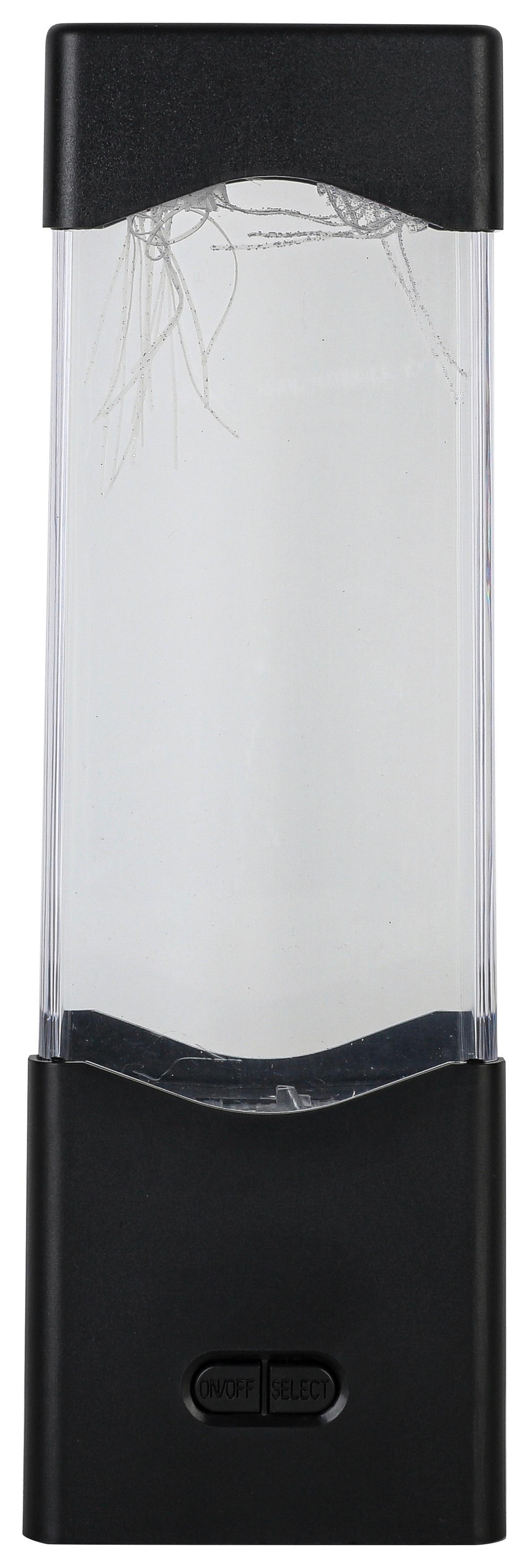 LED-DEKORATIONSLAMPA QUALI - svart/transparent, Modern, plast (7,5/23,3/7,5cm) - Mömax