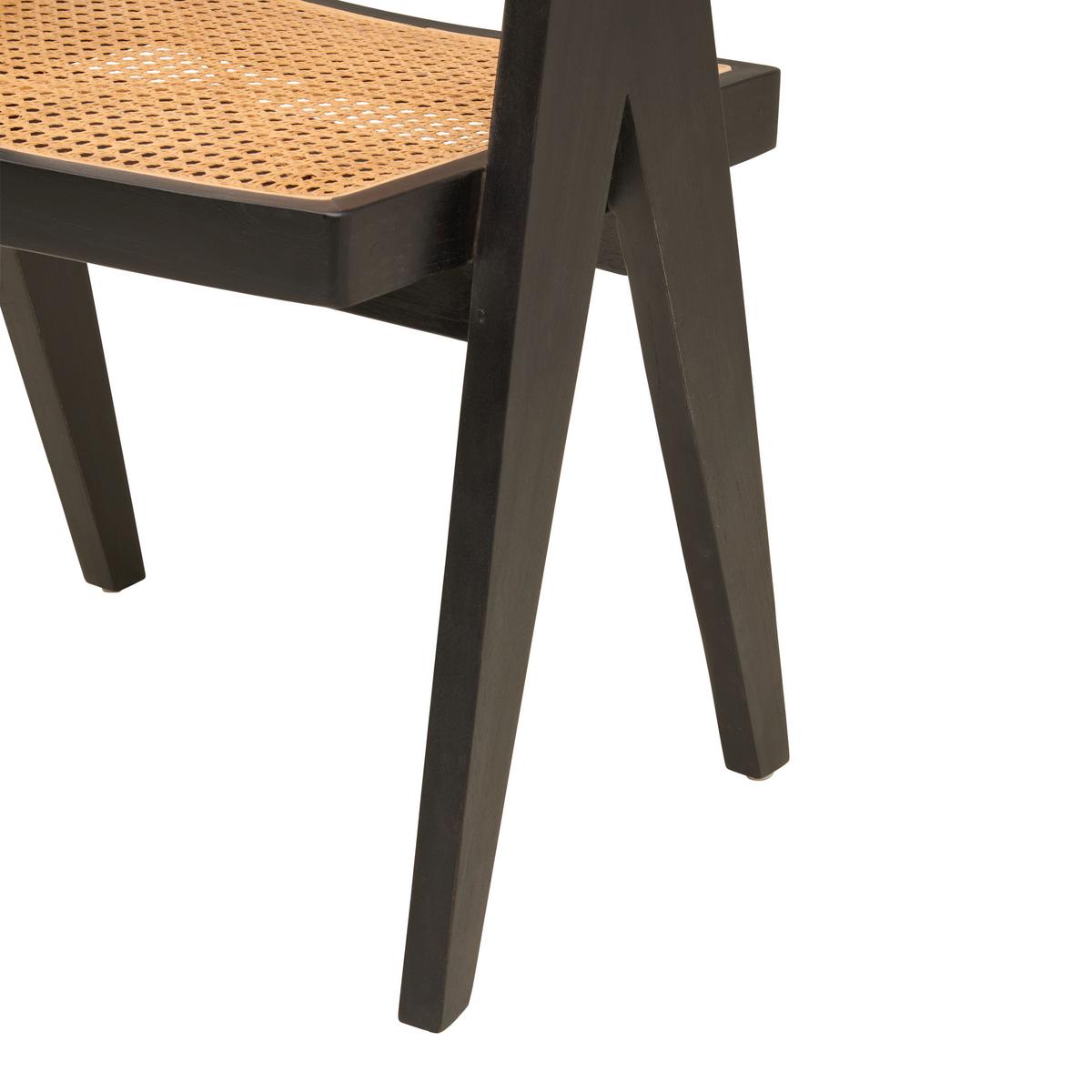 KRZESŁO Z PODŁOKIETNIKAMI EIFFEL - kolor naturalny/czarny, Modern, drewno (58/80/55cm) - Livetastic