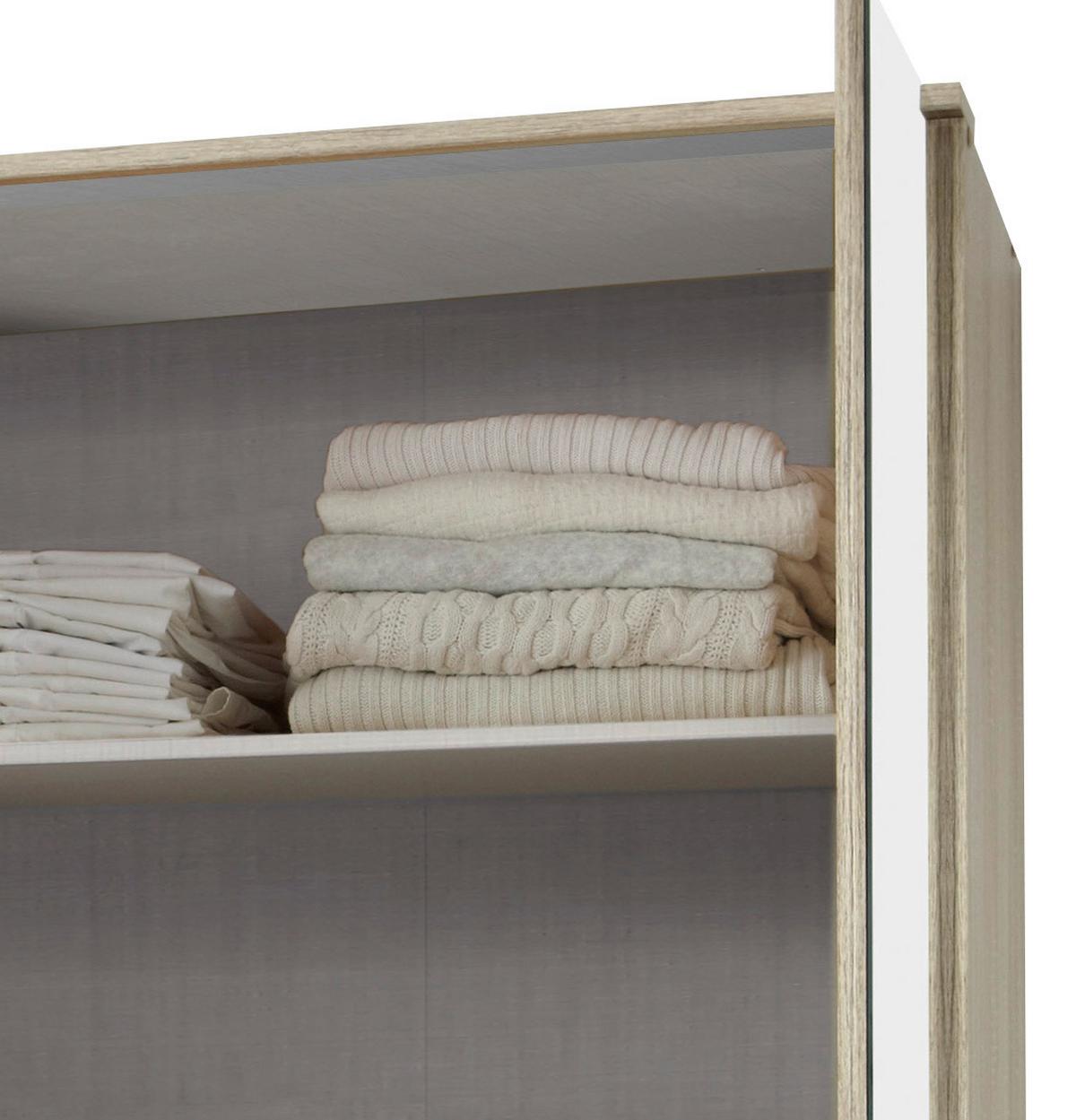 Ormar S Klasičnm Vratima Imago - boje hrasta/boje aluminija, Konvencionalno, staklo/drvni materijal (180/199/58cm) - Modern Living
