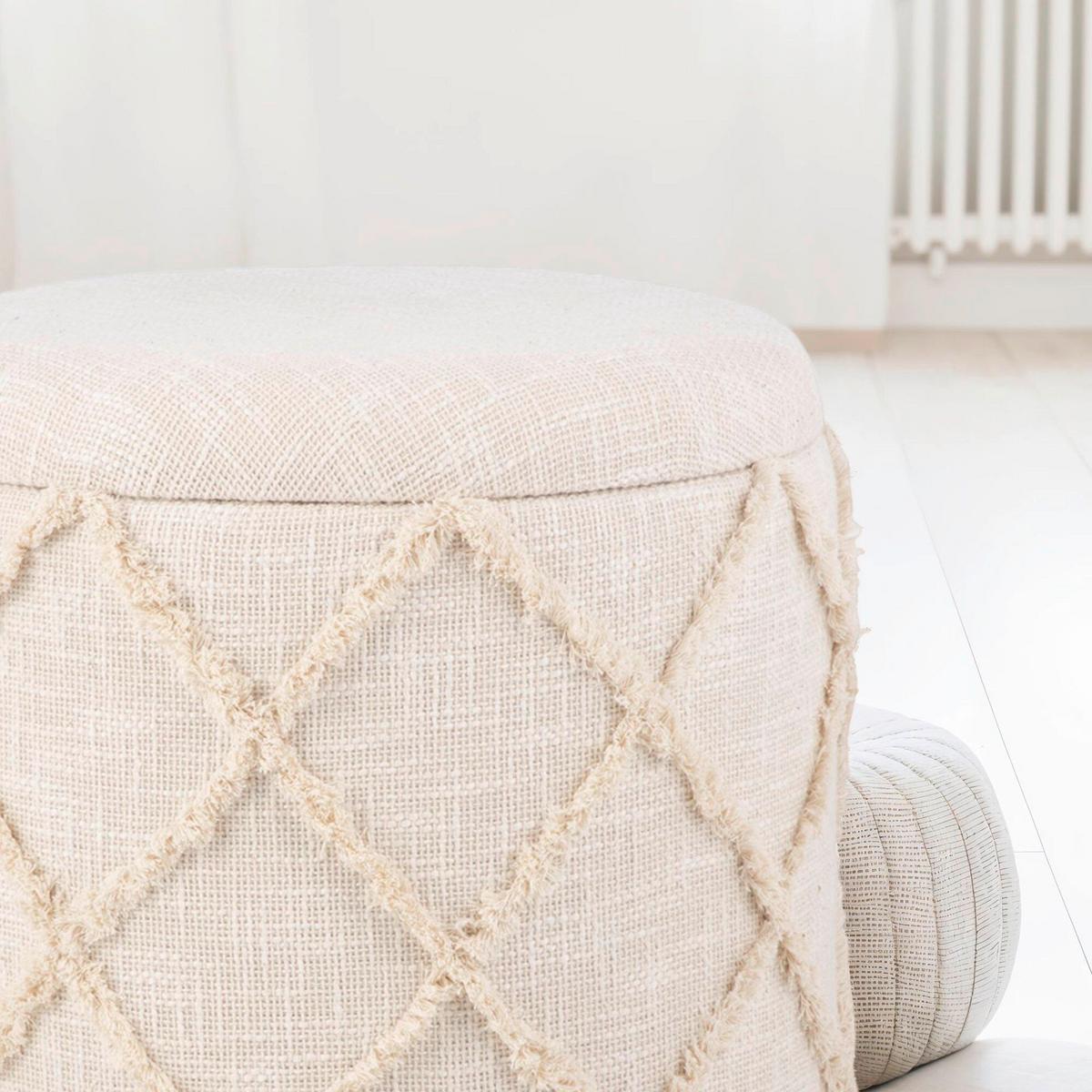 HOCKER WL7.422 - Creme, Basics, Textil (40/45cm) - Livetastic