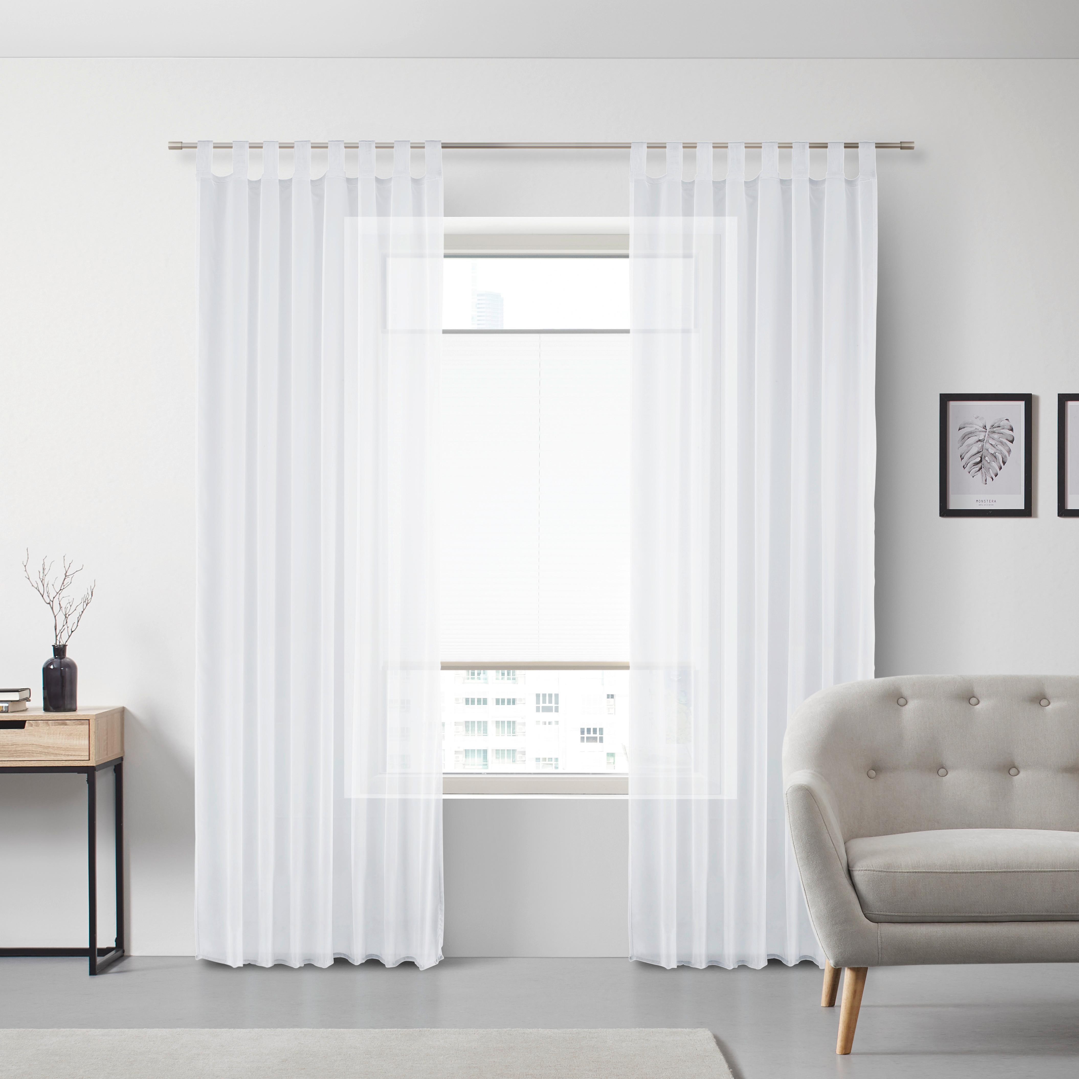 HÄLLBANDSLÄNGD HANNA 2 STK. -BASED- -AKT- - vit, textil (140/245cm) - Based