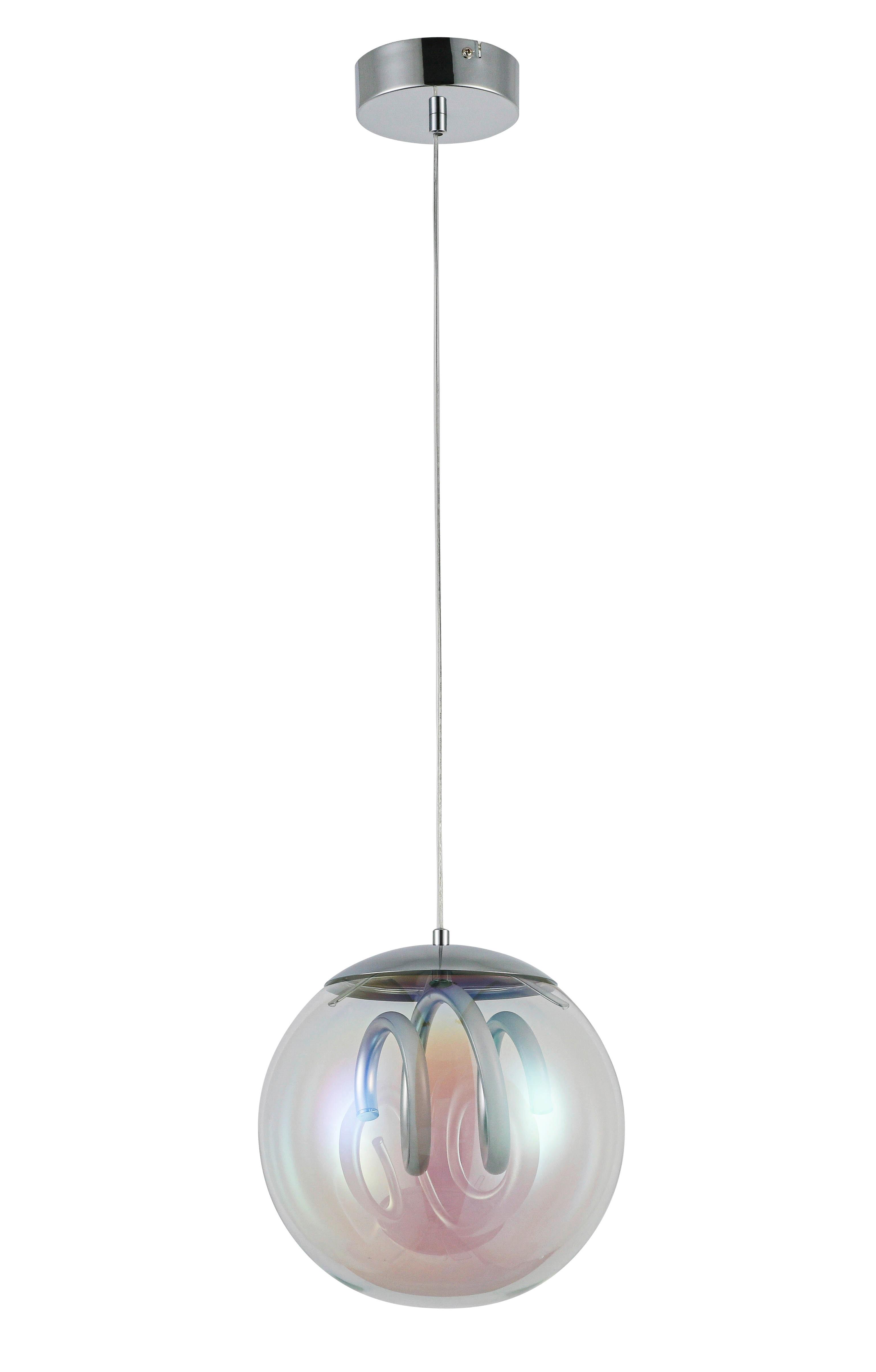 LED-HÄNGLAMPA MODERNI - pärlemor/kromfärg, Modern, metall/glas (78/25/120cm) - Mömax