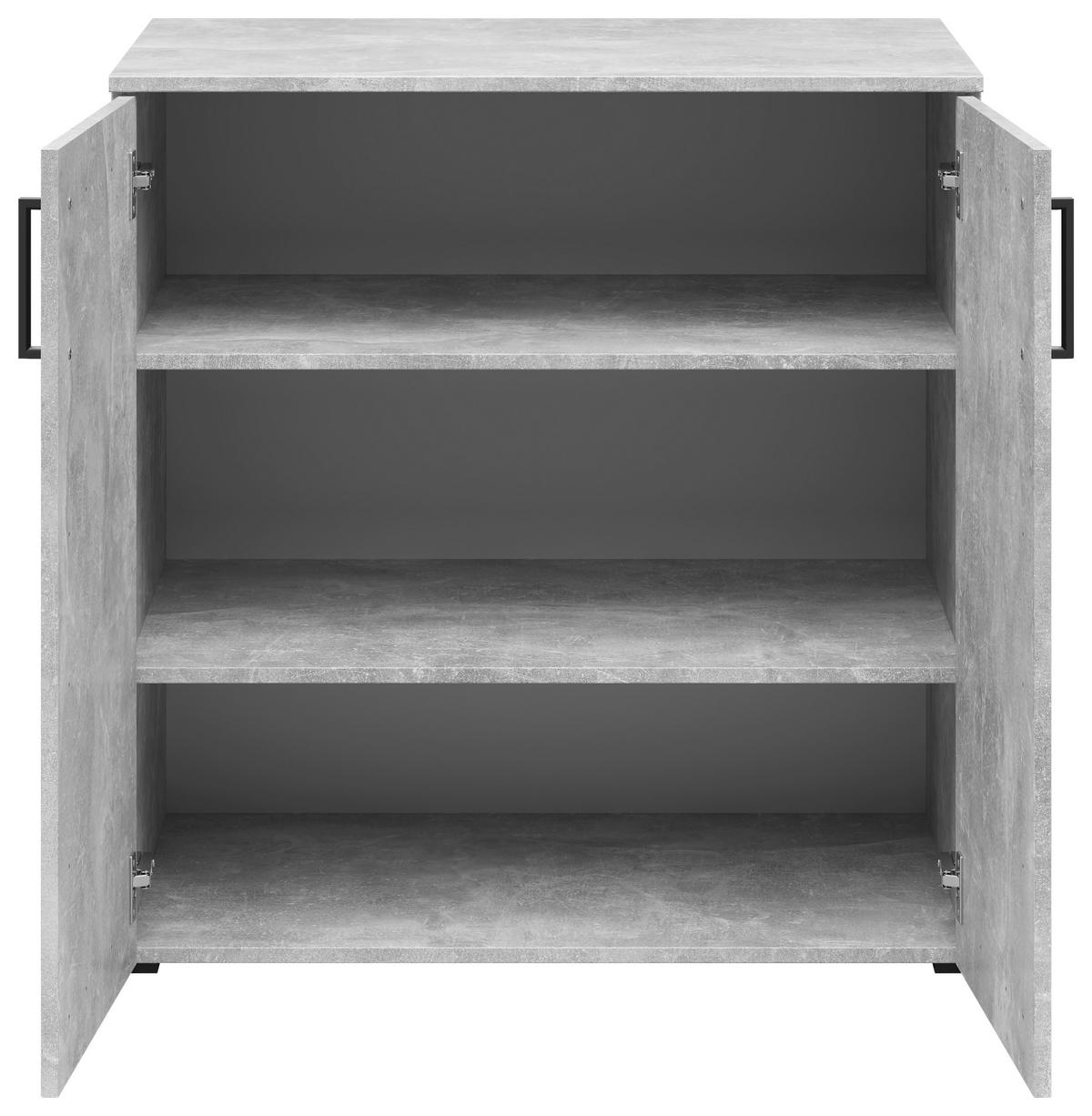 Kommode Multistauraum Grau - Anthrazit/Schwarz, Modern, Holzwerkstoff/Kunststoff (80/83/52cm) - Premium Living