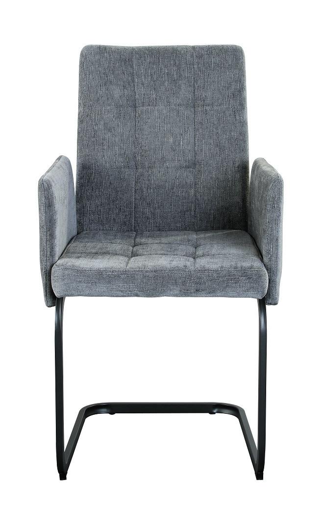 KRZESŁO Z PODŁOKIETNIKAMI BORDAL - jasnoszary/czarny, Modern, metal/tkanina (52/91/59,5cm) - MID.YOU