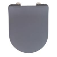 Capac WC Sedilo - gri, Modern, plastic/metal (36,2/45,2cm) - Wenko