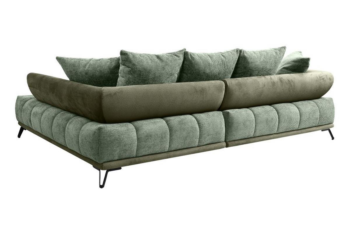 Kutna Garnitura Largo N - zelena/crna, Moderno, tekstil/metal (262/184cm) - Modern Living