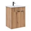 WASTAFELCOMBINATIE NAPOLI -EXKLUSIV- - Wit/Zwart, Modern, Houtcomposiet/Metaal (60/78/45cm) - Mömax