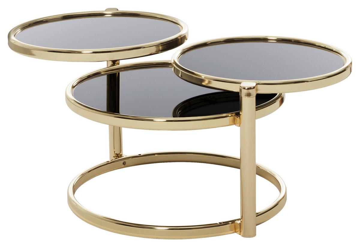 Mizica Susi - zlate barve, Design, kovina/steklo (58/58/43cm) - MID.YOU