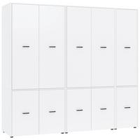 Kleiderschrank Kivo Weiss - Weiss/Schwarz, Basics, Holzwerkstoff/Kunststoff (225/199,6/52,1cm) - Based