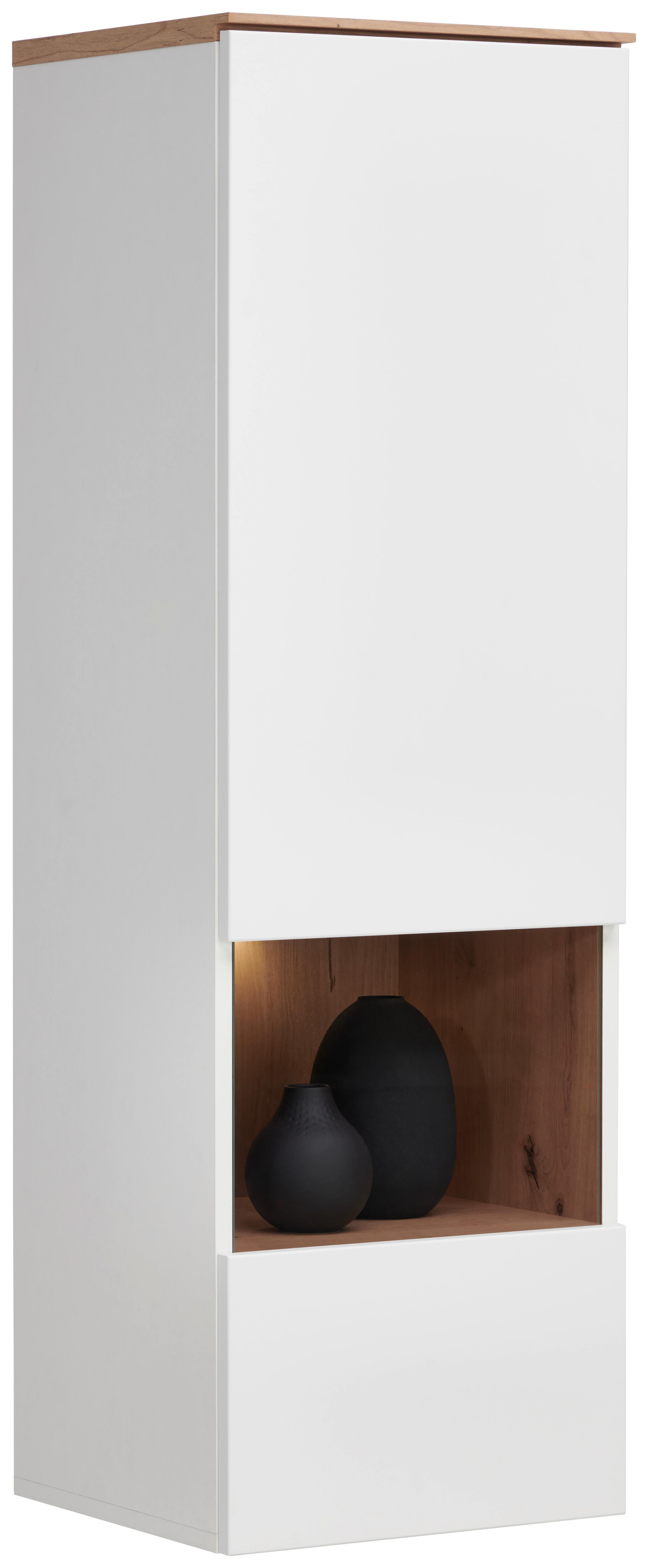 WITRYNA WISZĄCA DIANA   -HOM IN- - czarny/biały, Modern, materiał drewnopochodny/metal (40/126/37cm) - Hom`in