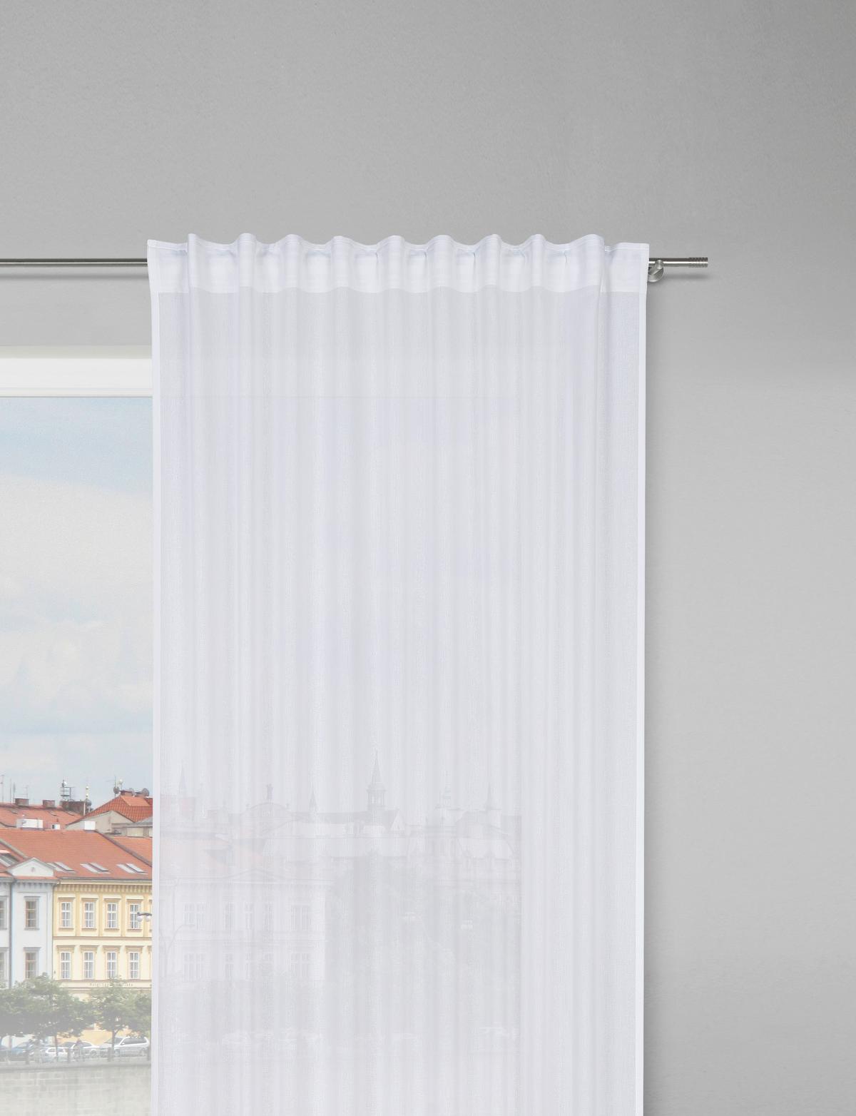 Fertigvorhang Sila in Weiss ca. 140x255cm - Weiss, Modern, Textil (140/255cm) - Modern Living