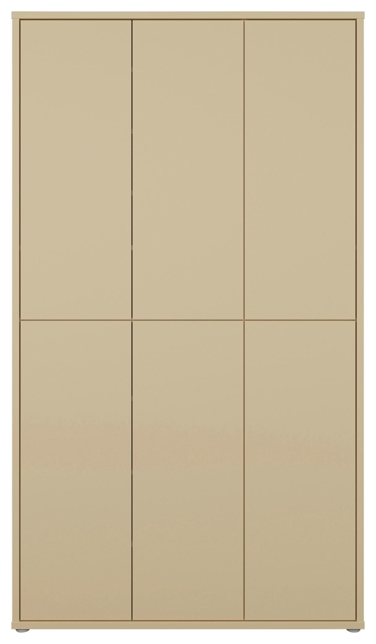 Omara Za Čevlje Alice, Svetlo Rumena - siva/svetlo rumena, Moderno, umetna masa/leseni material (109,2/191,9/34,9cm) - Carryhome