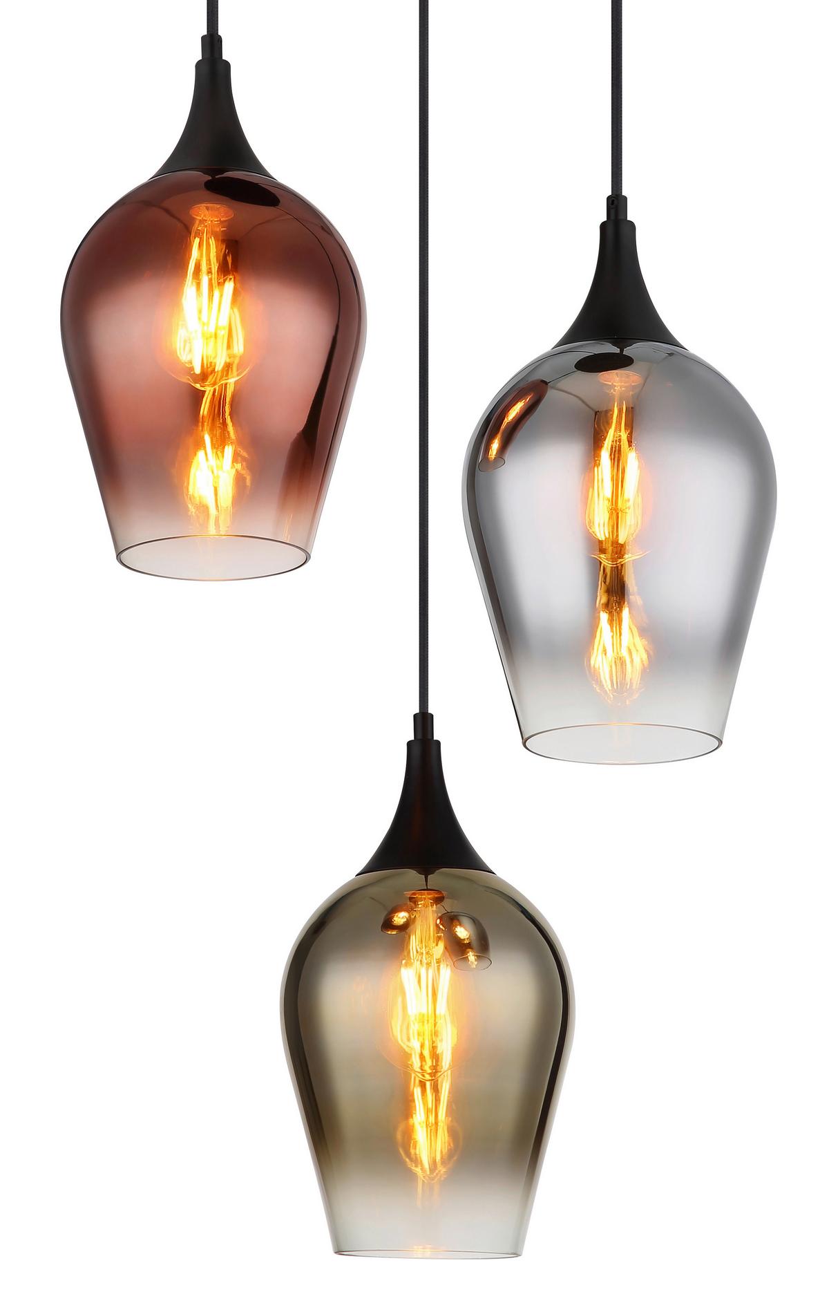 Hängeleuchte Lavus Klar max. 60 Watt - Klar, KONVENTIONELL, Glas/Metall (45/120cm) - Globo