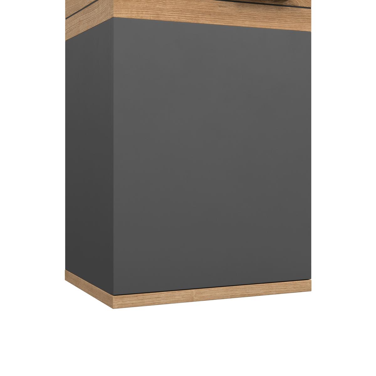 Dulap înalt Cotia - culoare lemn stejar/antracit, Modern, material pe bază de lemn (40/170/30cm) - James Wood