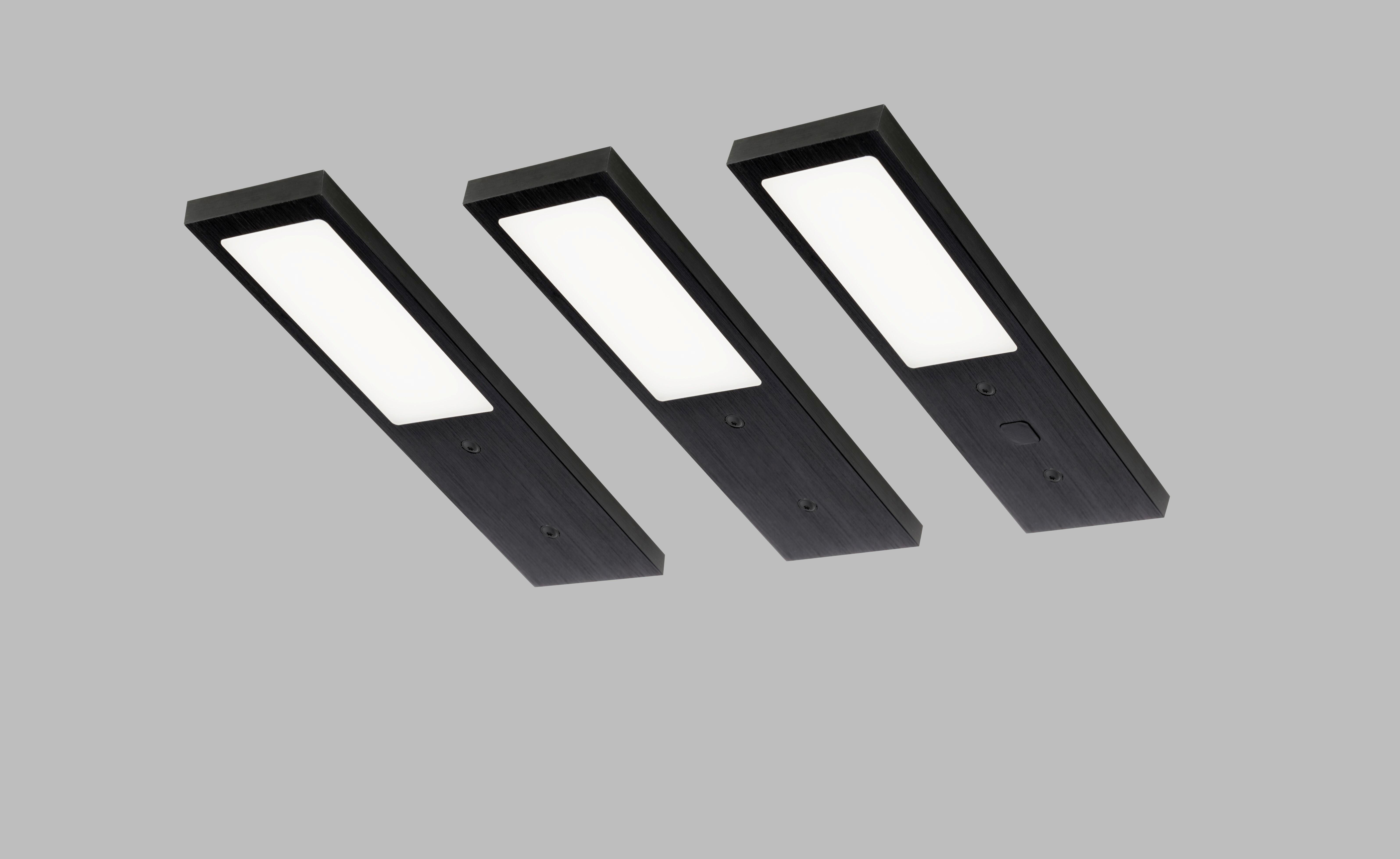 ZESTAW LAMP PODSZAFKOWYCH 6068-3_S - czarny, Basics, metal (5/0,7/17cm)
