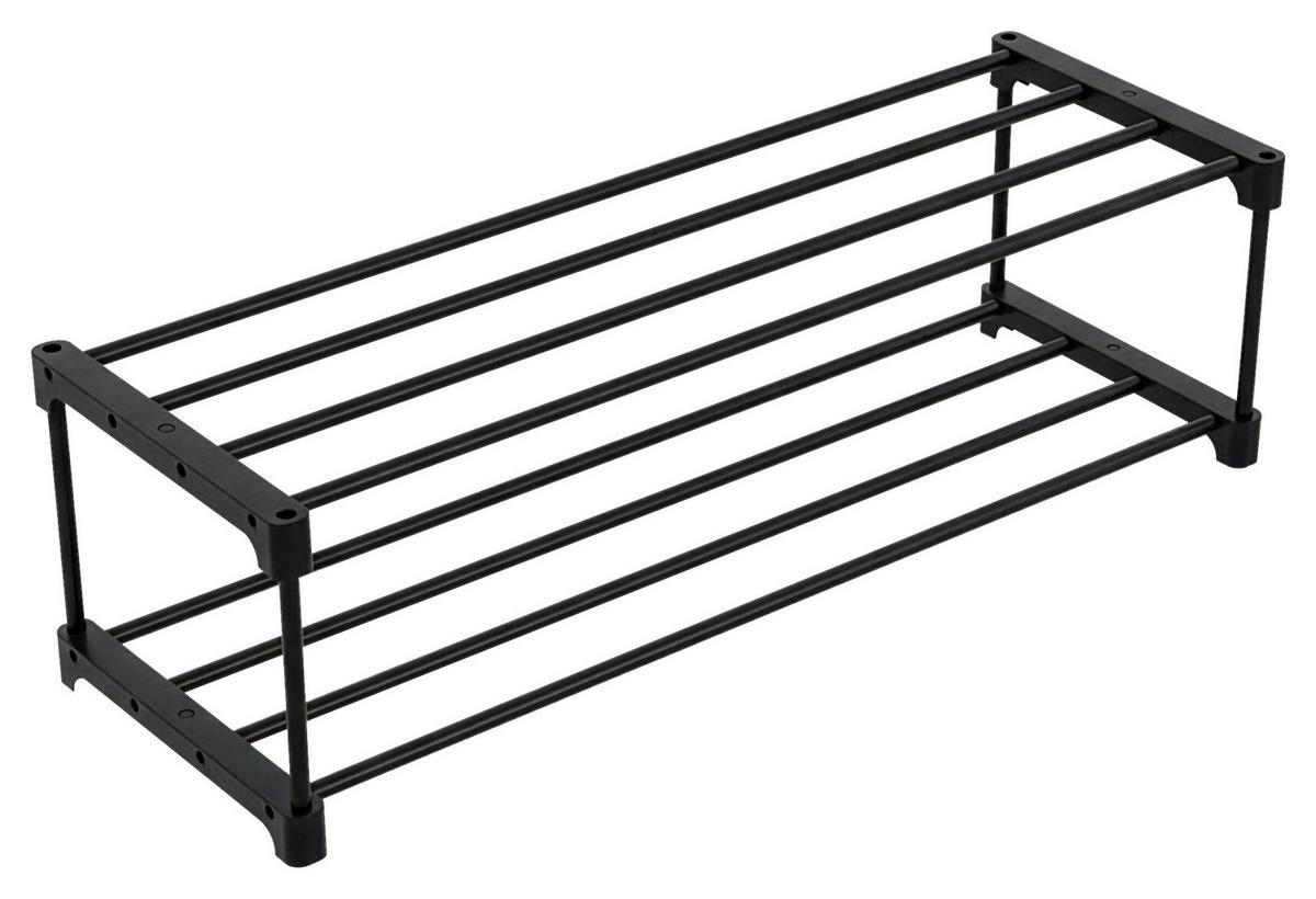 Etajeră încălțăminte GRANDO - negru, Konventionell, plastic/metal (94/194/30cm) - Based