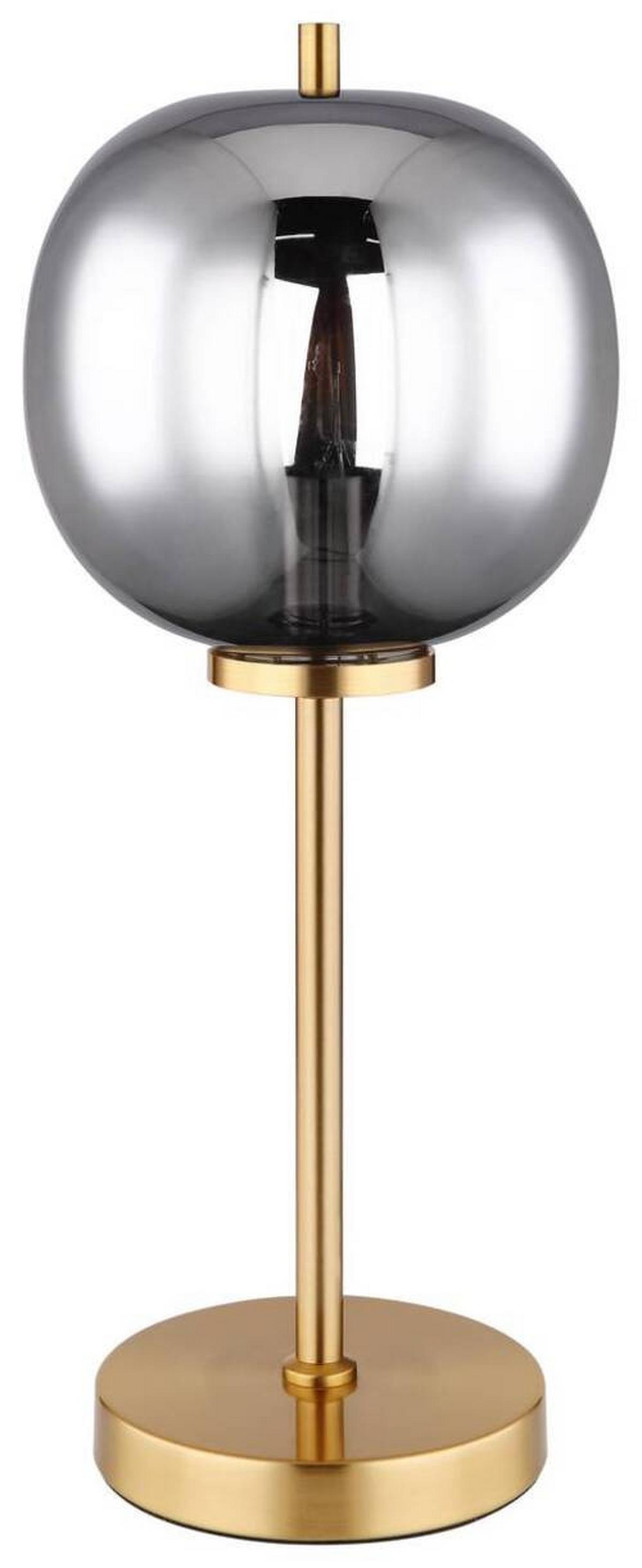 TISCHLEUCHTE BLACKY I - Messingfarben, Design, Glas/Metall (18,5/45cm) - Globo