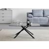 SOFFBORD BLACKY - svart, Modern, metall/glas (110/60/45cm) - Mömax