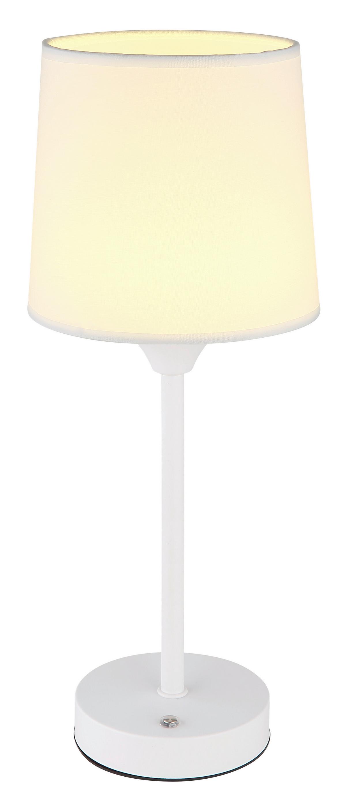 Stolna Punjiva Svjetiljka 21008w - bijela, Konvencionalno, tekstil/metal (14/35cm) - Globo