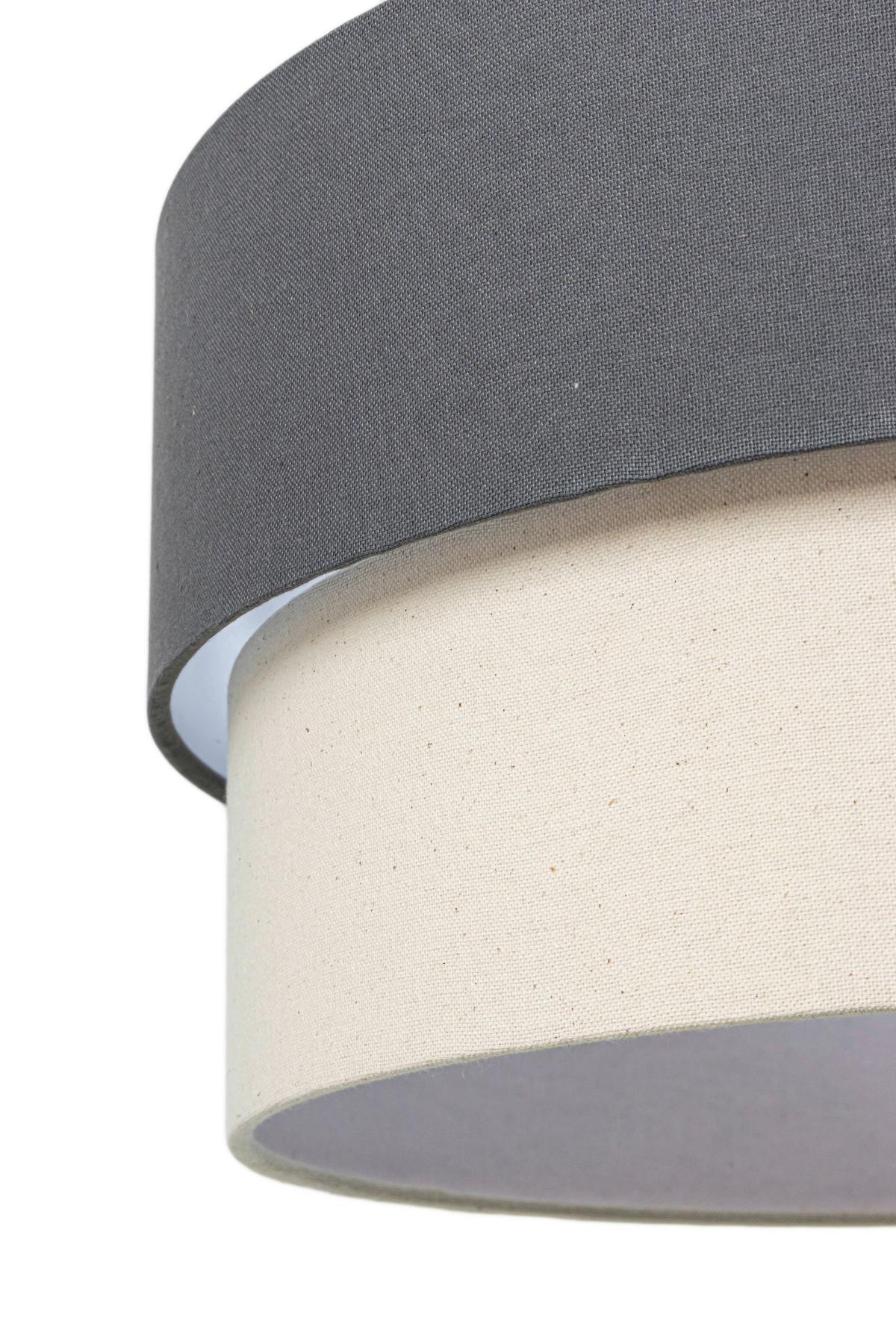 LAMPA WISZĄCA GINA - antracytowy/kolor naturalny, Design, tworzywo sztuczne/metal (45/120cm) - Novel