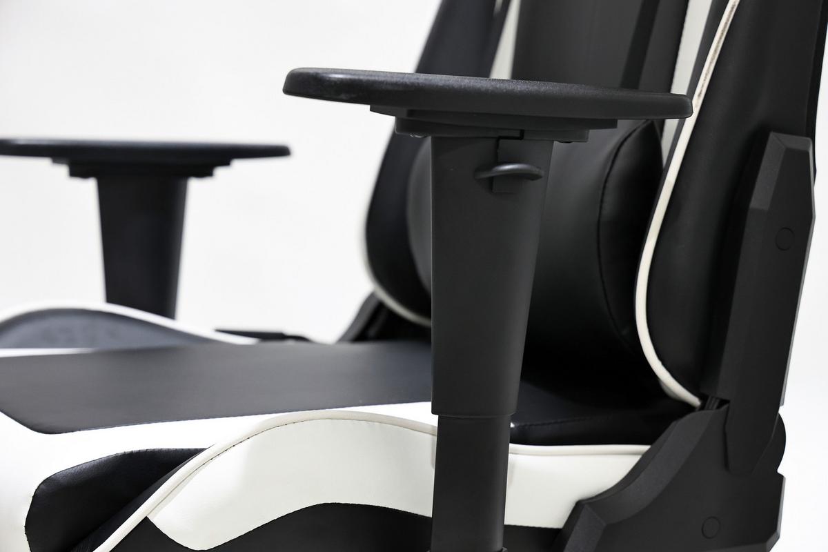 Drehstuhl Ziva Schwarz/Weiß - Schwarz/Weiß, MODERN, Kunststoff/Textil (69,5/120-130/66cm) - Mömax