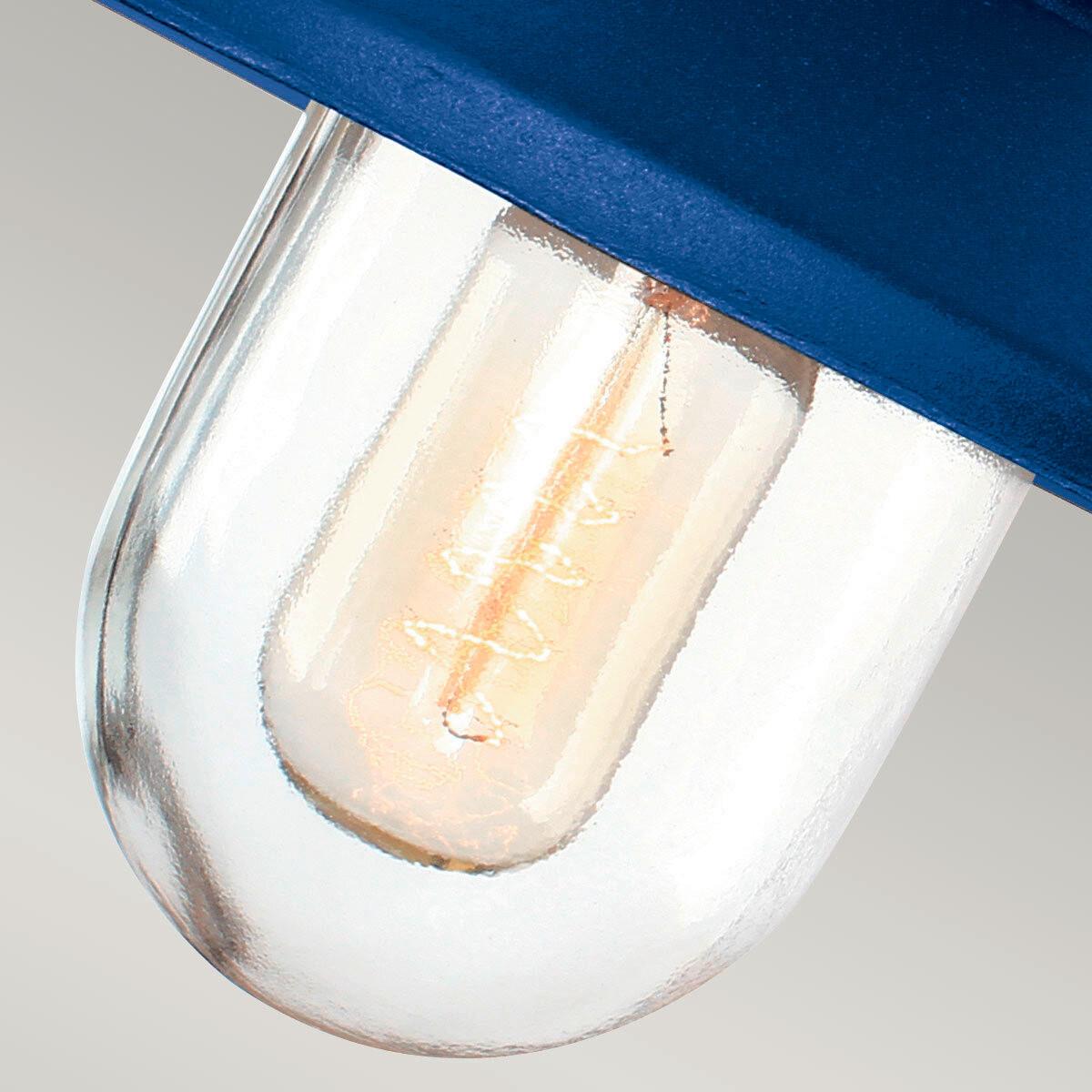 Kültéri Falilámpa Klampenborg-Nvb - kék, Konventionell, üveg/fém (42/27.5/25.5cm) - Elstead Lighting