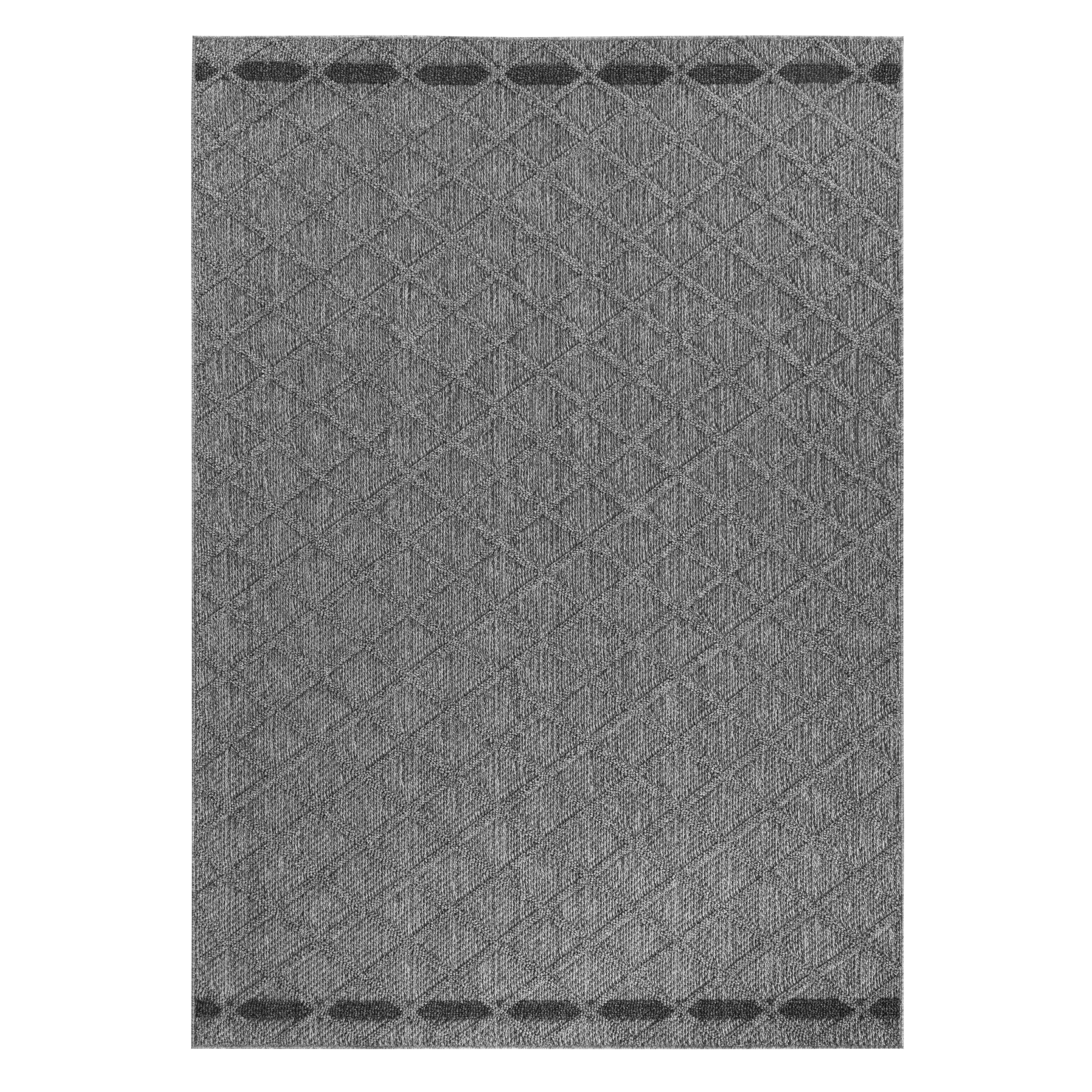 Outdoorteppich Patara Grau ca. 200x290cm - Grau, Design, Textil (200/290cm) - Novel