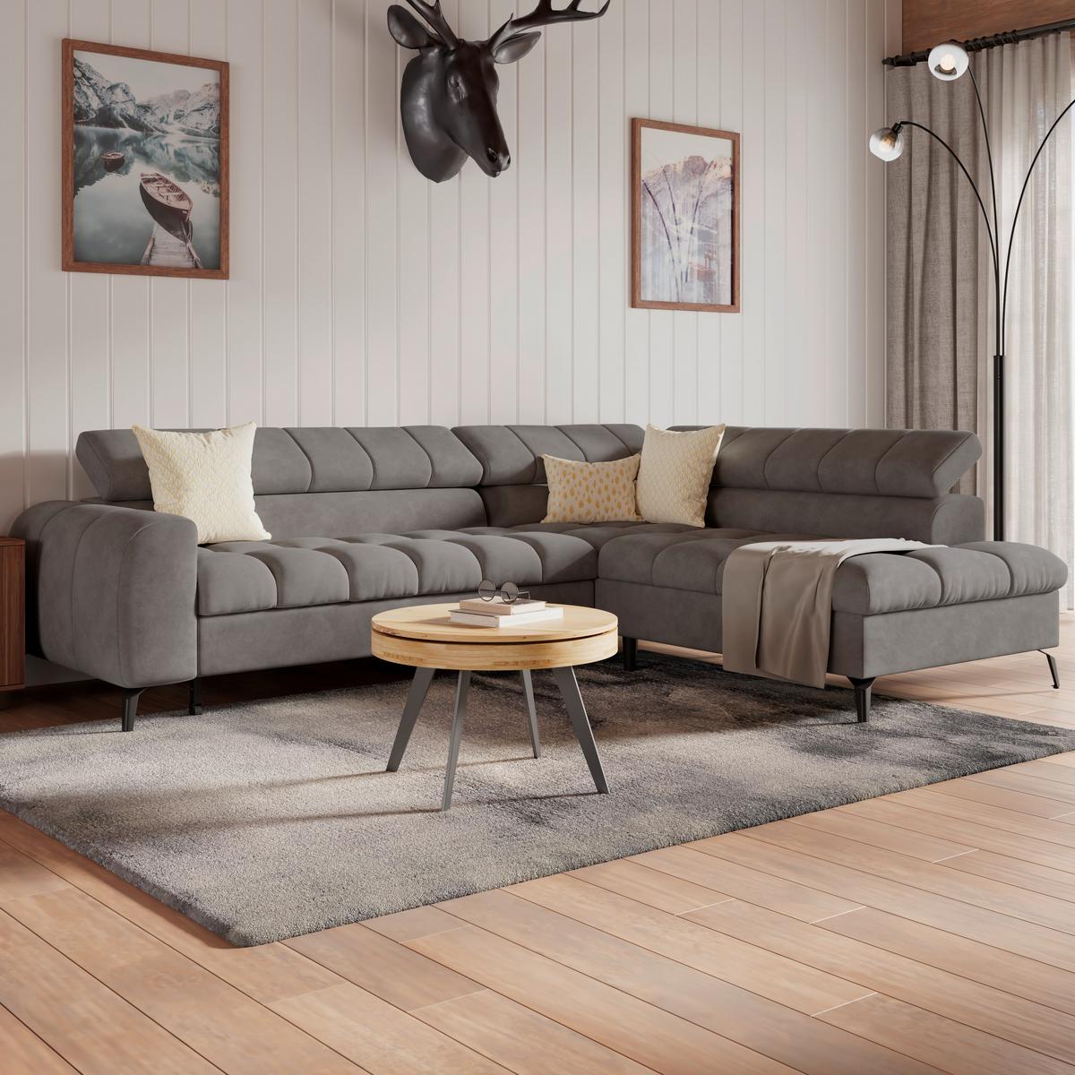 Coltar VOLF - gri închis/negru, Trend, plastic/textil (261/203cm) - Modern Living